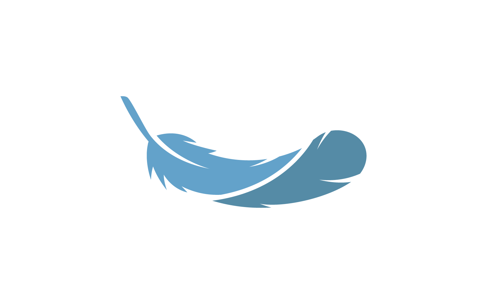 feather illustration logo vector flat design template eps original