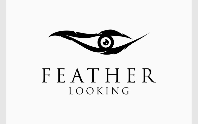 feather quill eye look logo original