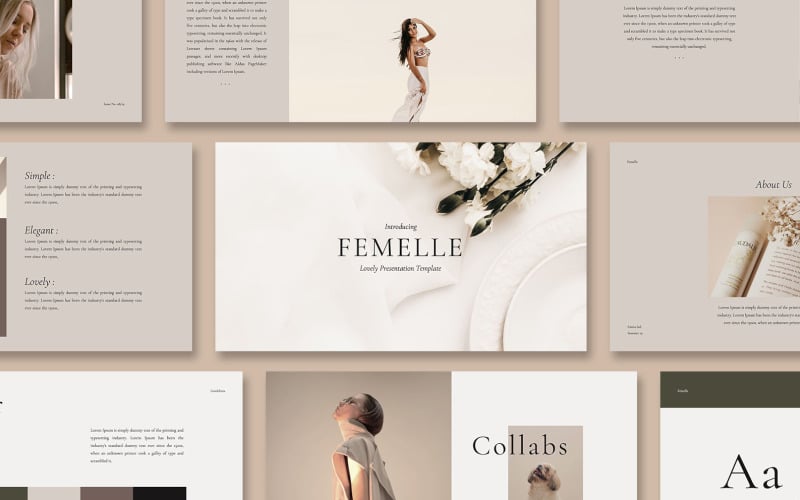 femelle powerpoint template original