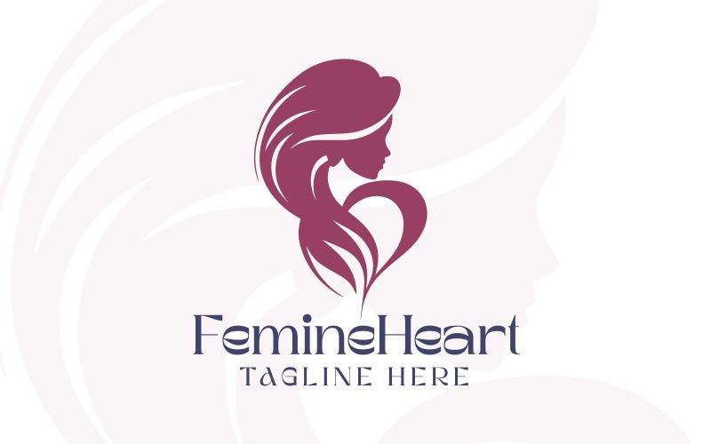 femineheart female beauty and fashion logo original