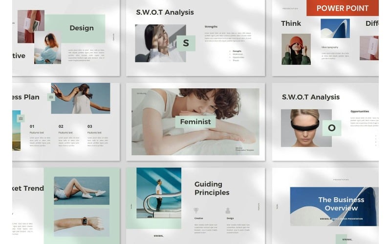 feminist minimal powerpoint presentation templates original