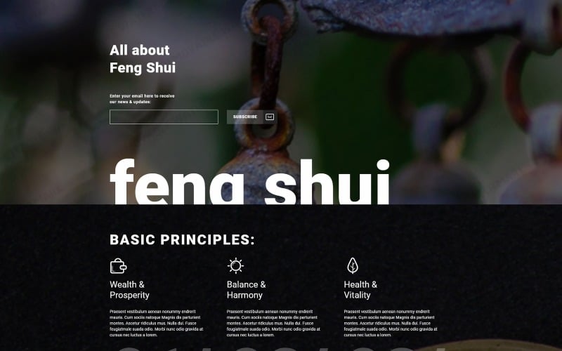 feng shui responsive landing page template original