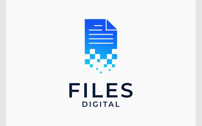 file document digital tech logo original