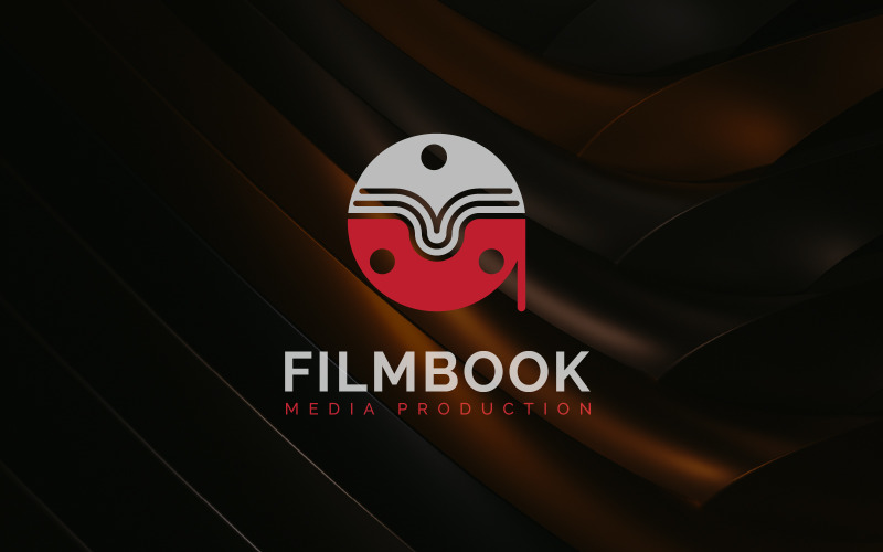 film book media production logo design template original