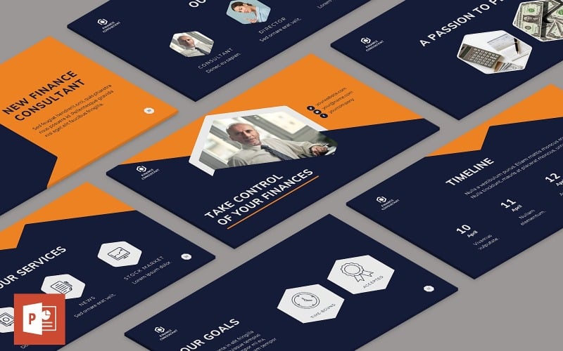 finance consultant presentation powerpoint template original
