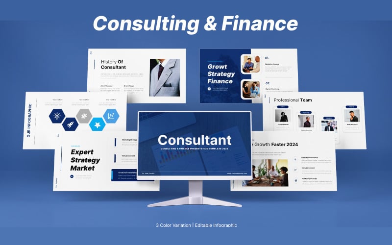 finance consulting powerpoint template original