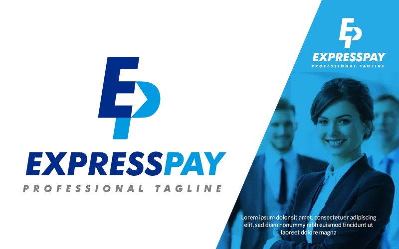 finance express payment pay logo design original