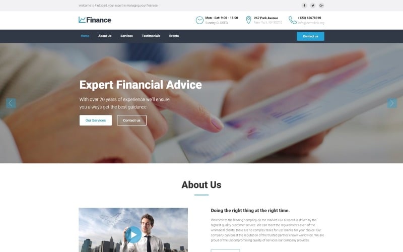 finance financial advisor html landing page template original