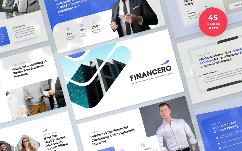 financero investment and finance presentation powerpoint template original