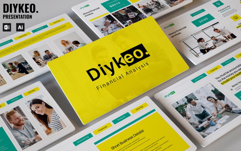 financial analysis presentation template design original