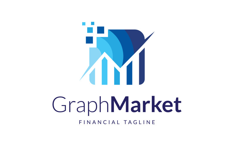 financial analytics and accounting graph finance logo design original