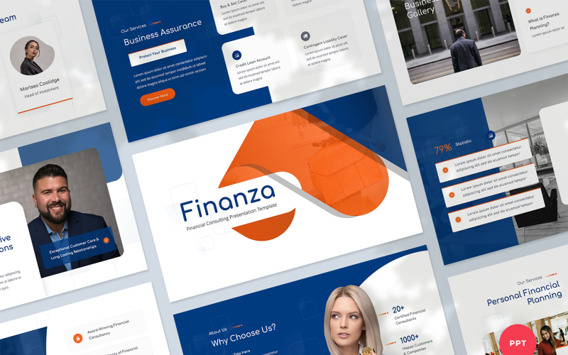 financial consulting presentation powerpoint template original