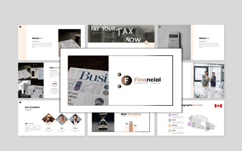 financial modern business powerpoint template original