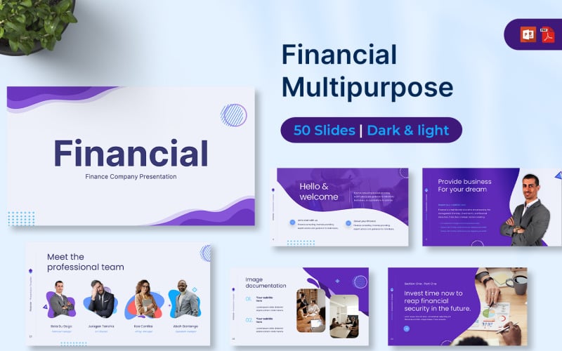 financial multipurpose powerpoint template original