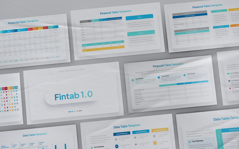 financial table powerpoint template original