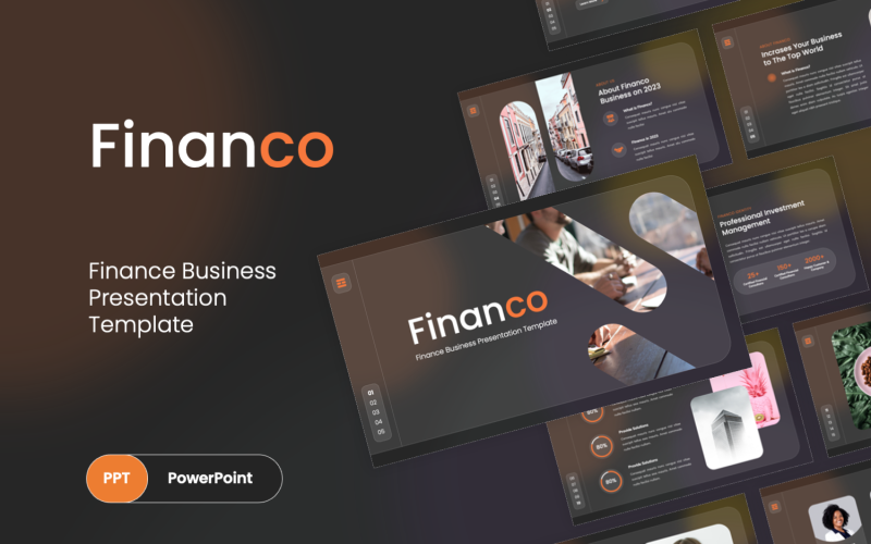 financo finance pitch deck powerpoint template original