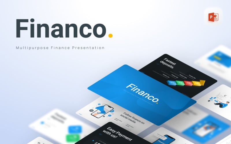 financo minimalist finance powerpoint template original
