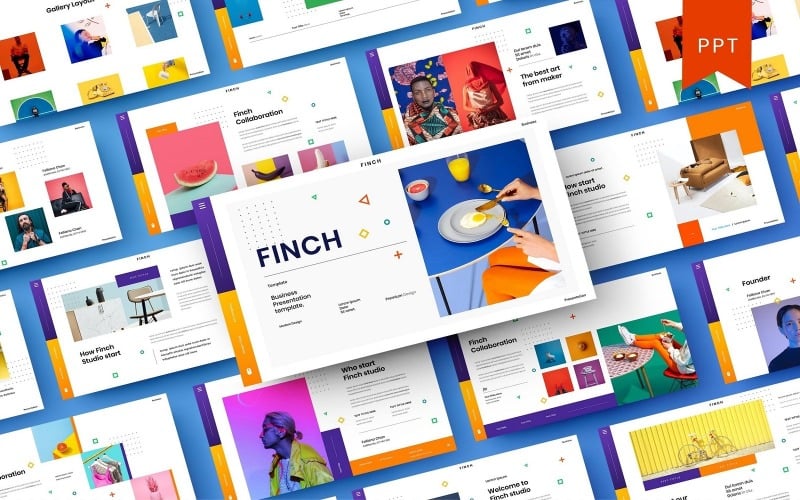 finch business powerpoint template original
