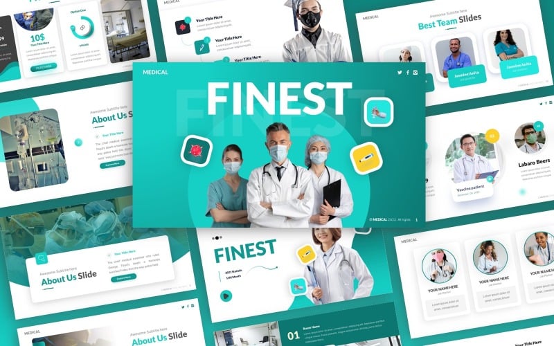 finest medical multipurpose powerpoint template original