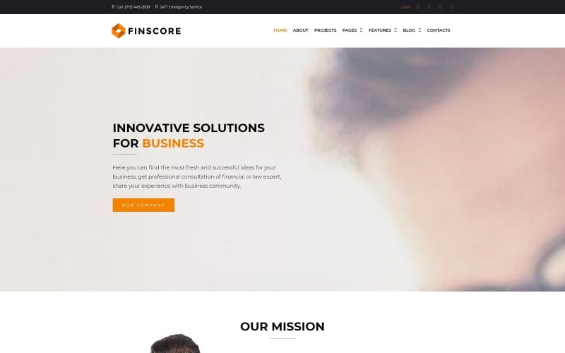 finscore consulting responsive wordpress theme original