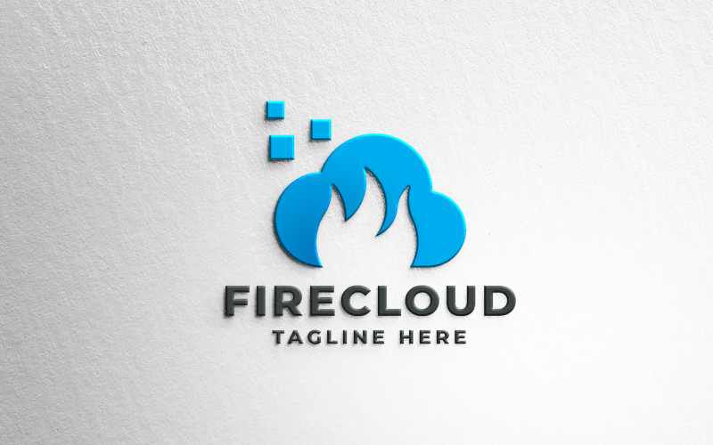 fire cloud logo pro template original