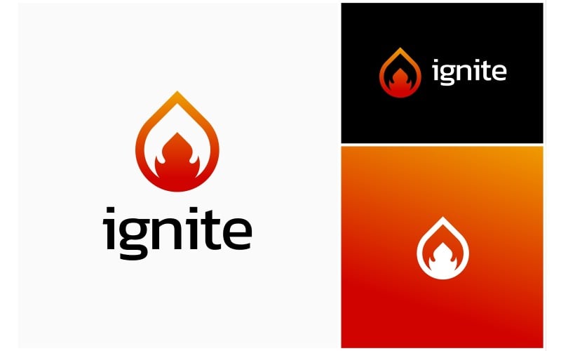 fire flame hot ignite logo original