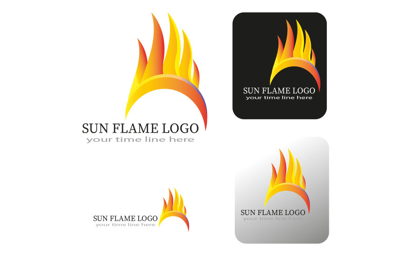 fire flame logo template easy to change colors original