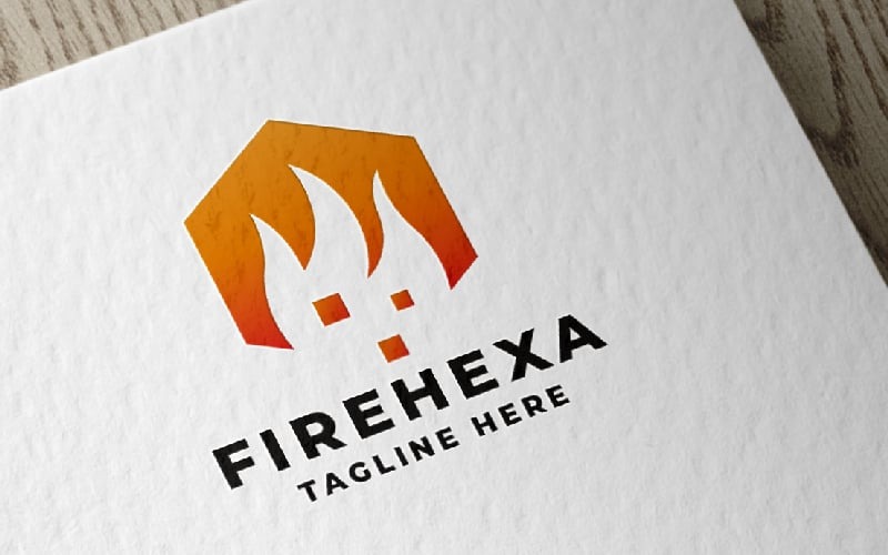 fire hexa pro logo template original