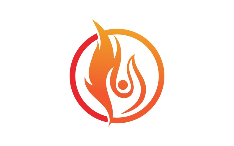 fire hot flame logo and symbol v original