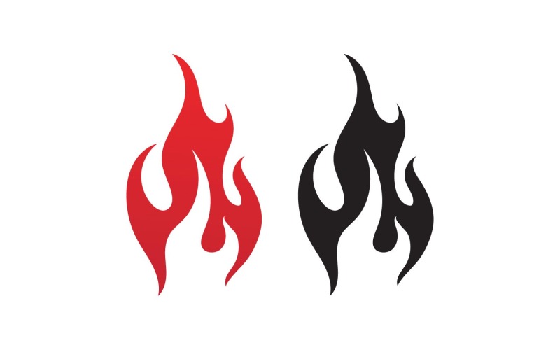 fire hot flame logo and symbol v original