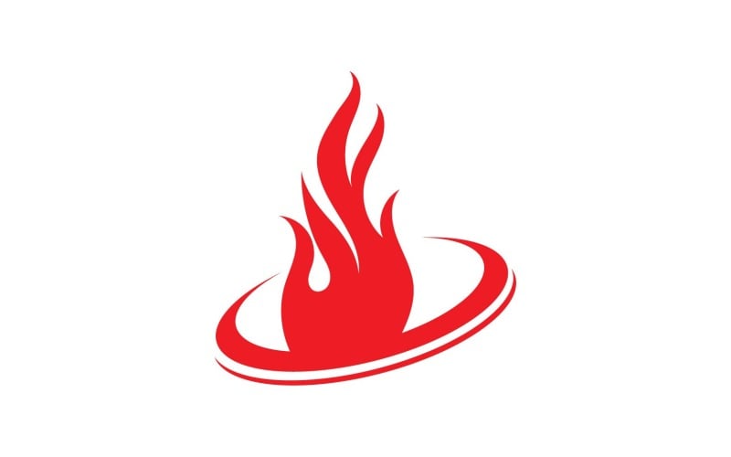 fire hot flame logo and symbol v original