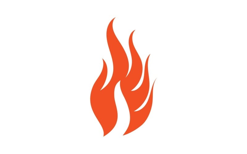 fire hot flame logo and symbol v original