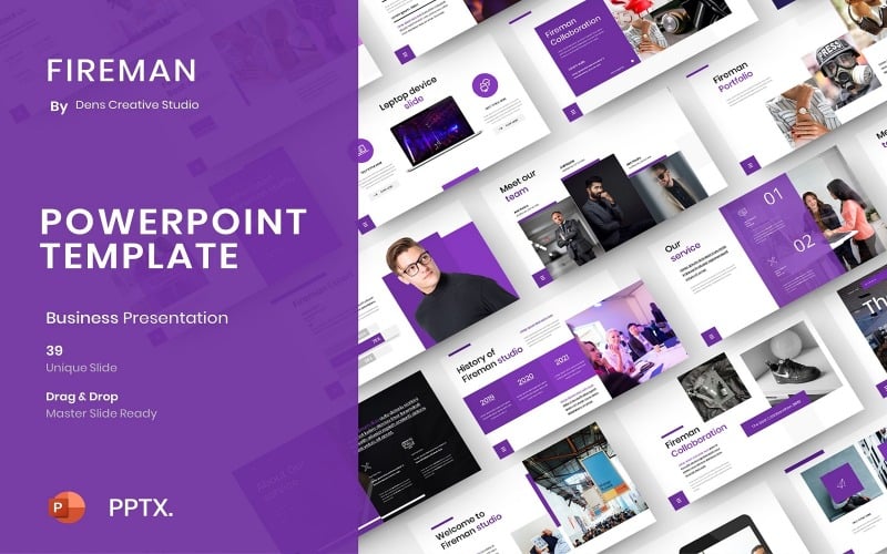 fireman business powerpoint template original