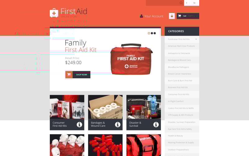first aid store prestashop theme original