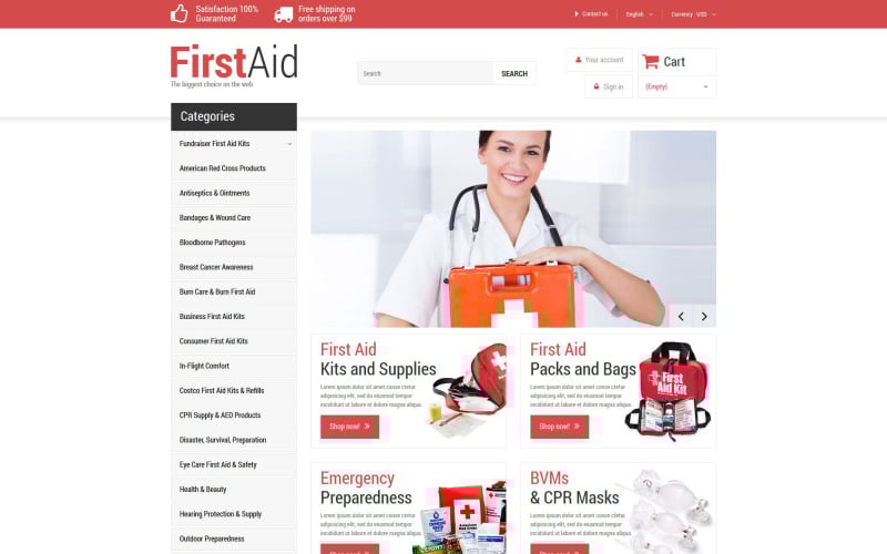 first aid store prestashop theme original