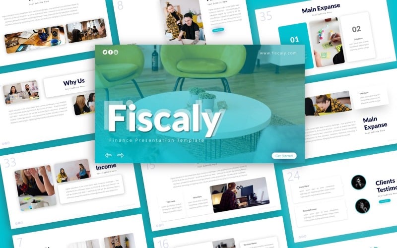 fiscaly finance presentation powerpoint template original