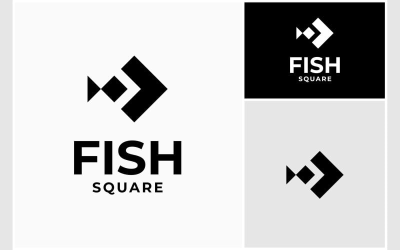 fish minimal geometric logo original