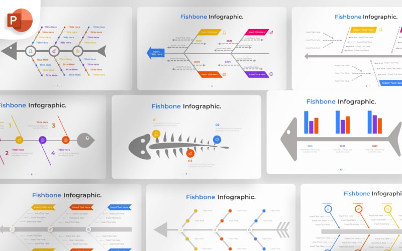 fishbone powerpoint infographic template original