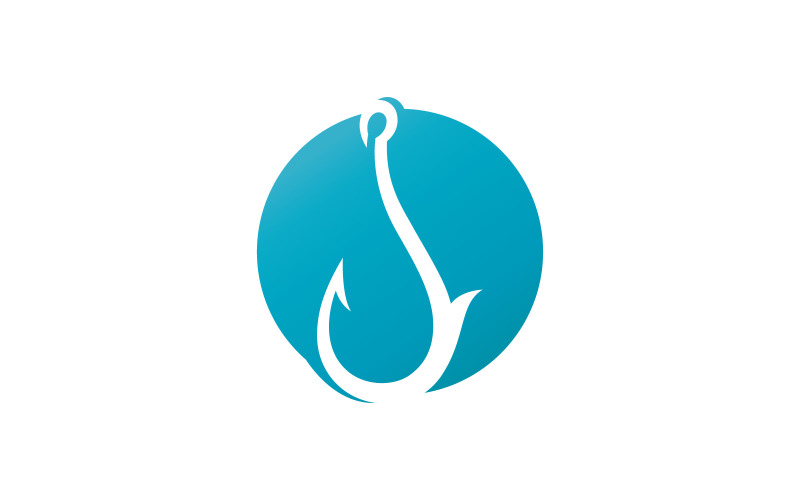 fishing hook vector logo design template v original