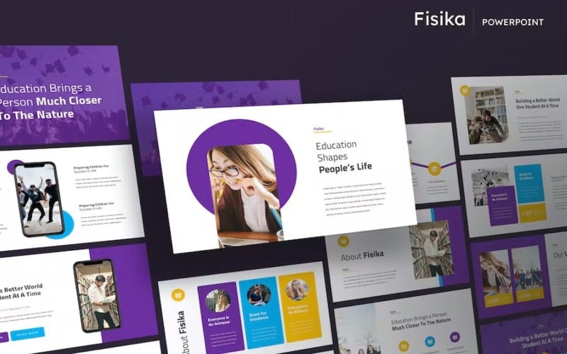 fisika education theme presentation original