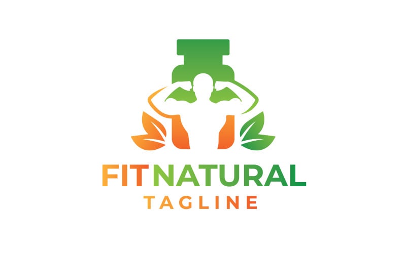 fit natural logo fitness logo supplement logo original