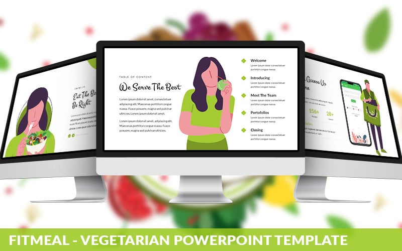 fitmeal vegetarian powerpoint template original