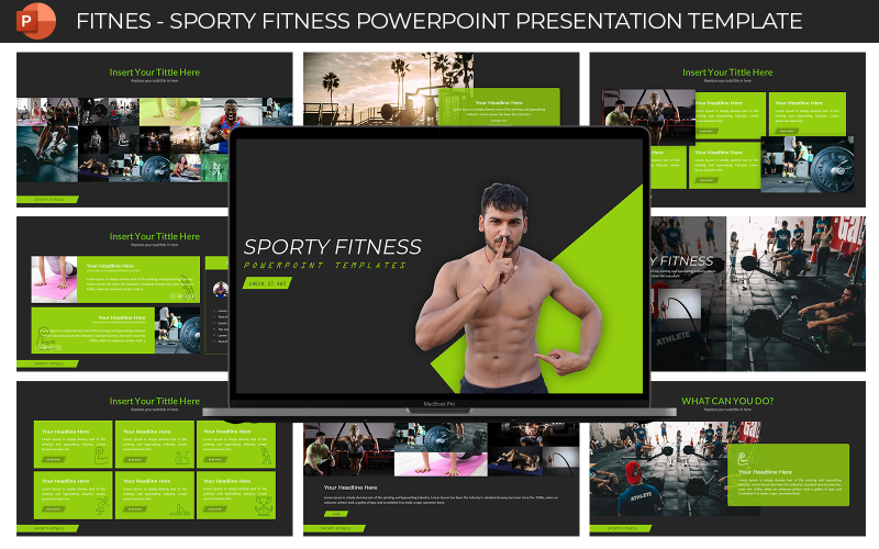 fitnes sporty fitness presentation template original