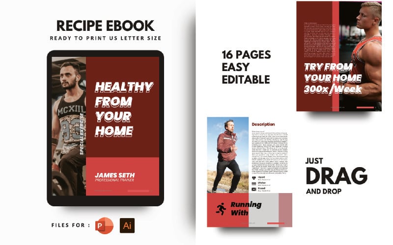 fitness at your home ebook powerpoint template original