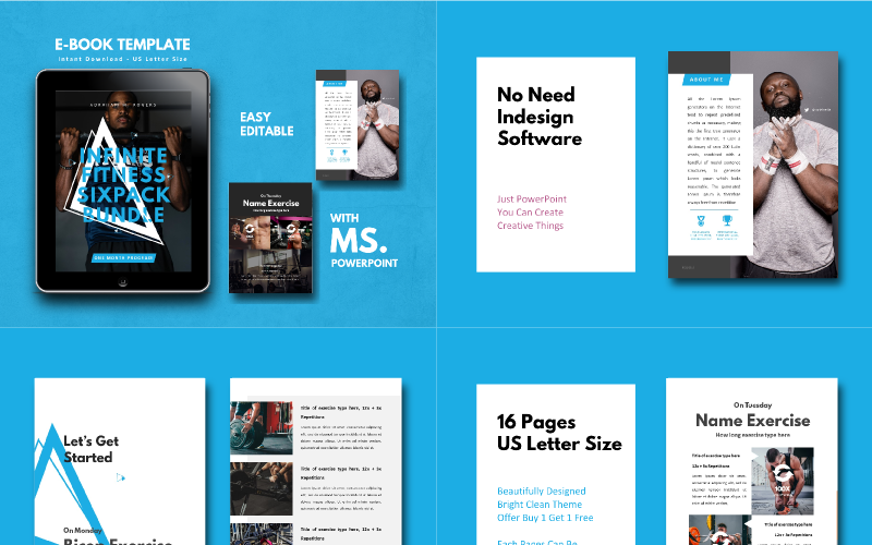 fitness ebook presentation powerpoint template original