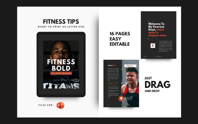 fitness motivation presentation powerpoint template original