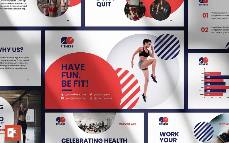 fitness trainer presentation powerpoint template original