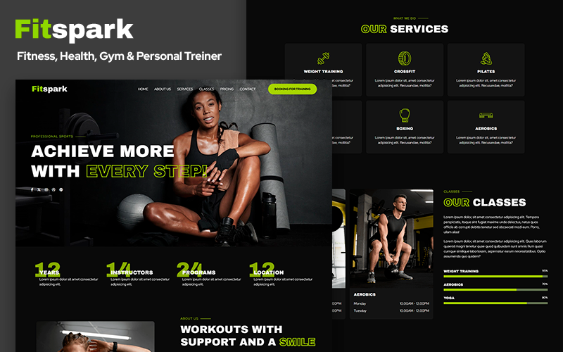 fitspark fitness health gym amp personal treiner html landing page original