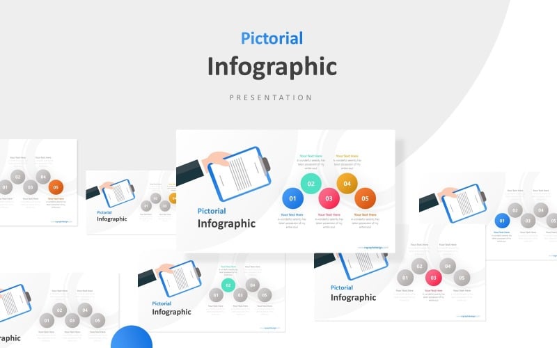 five steps company strategy infographic presentation powerpoint template original