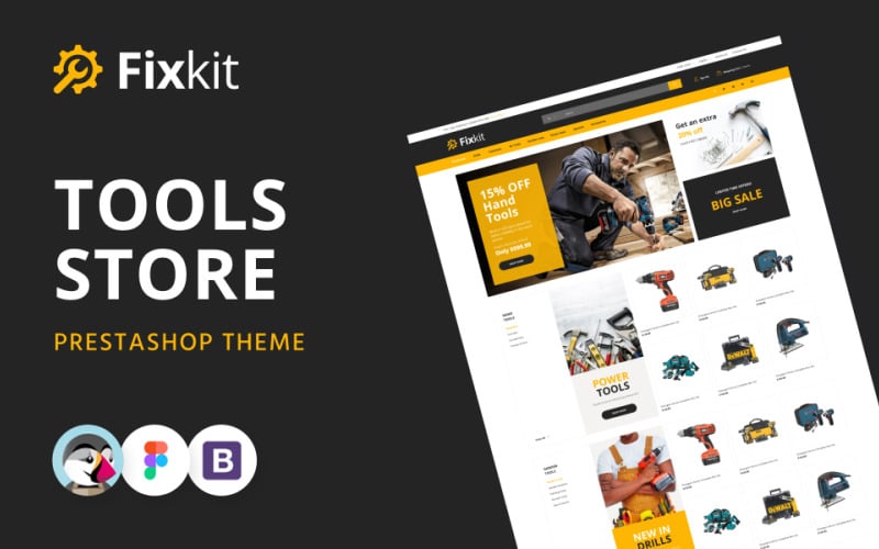 fixkit tools store online template prestashop theme original